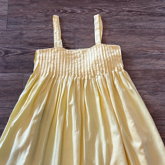 Banana Republic Linen-Blend Midi Dress Women's Size XS Yellow Maize NWT - Picture 6 of 12